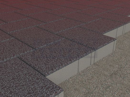 Кирпичик 300x200x80 (бурый гранит)-укладка