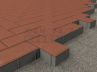 Тротуарная плитка «Кирпичик» красный 200x100x100