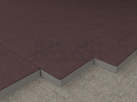 Квадрат 400x400x80 (коричневый)-укладка